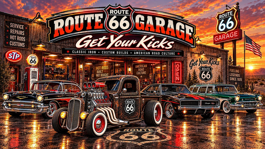 From Real Car to Garage Art: Inside the No Lift! No Limits! Route 66 Garage