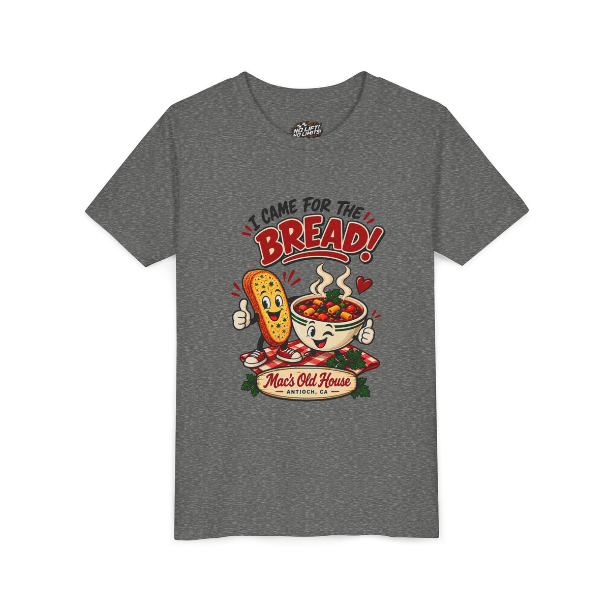 Youth Tee - "I Came for the Bread" Soup & Bread Kids T-Shirt