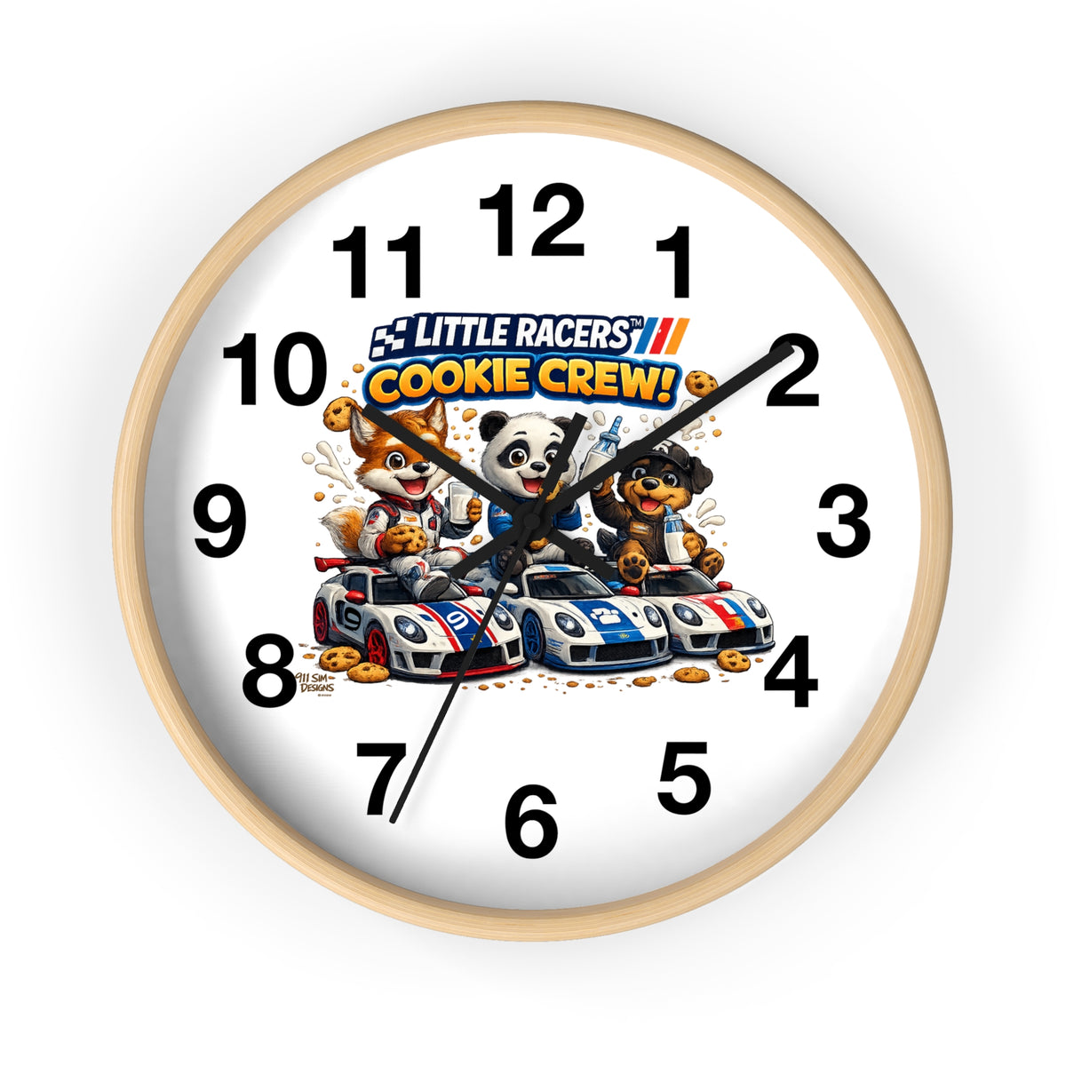 Little Racers™ Cookie Crew Learn-to-Tell-Time Wall Clock
