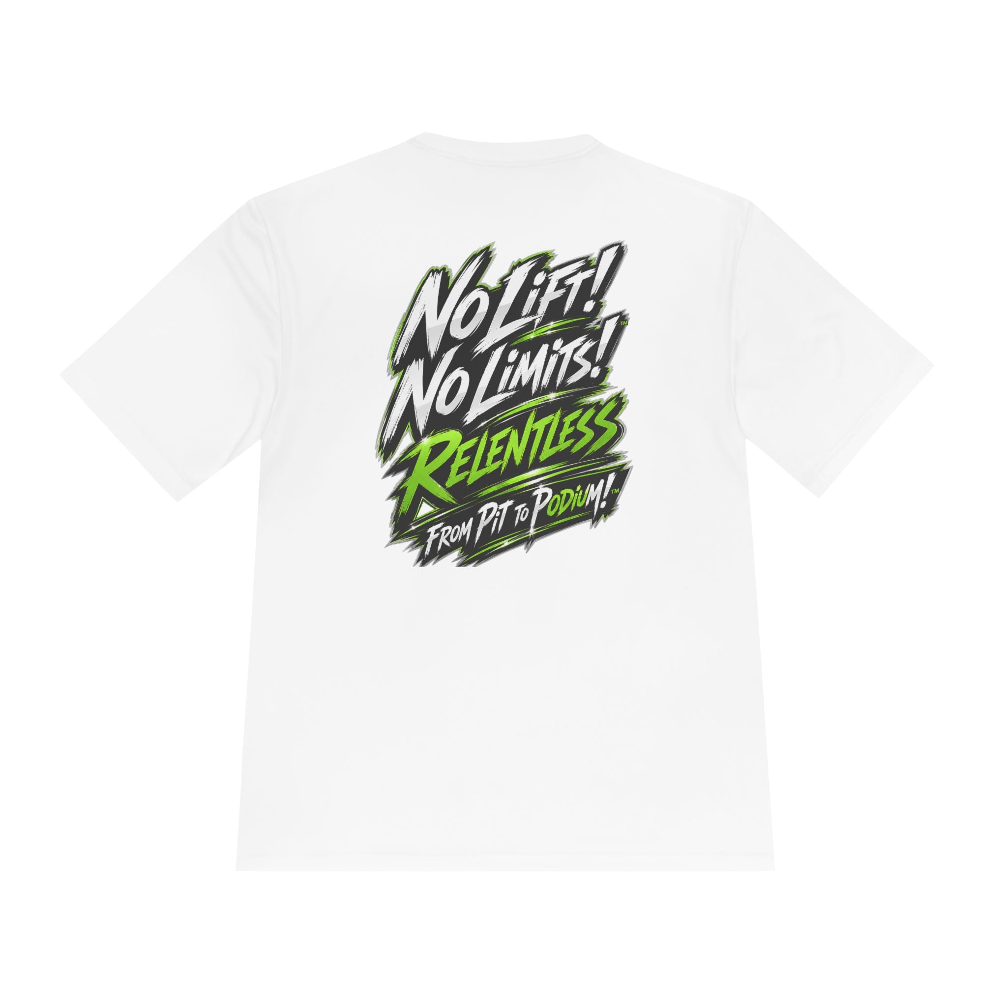 No Lift! No Limits!™ Relentless Green Back Print Tee
