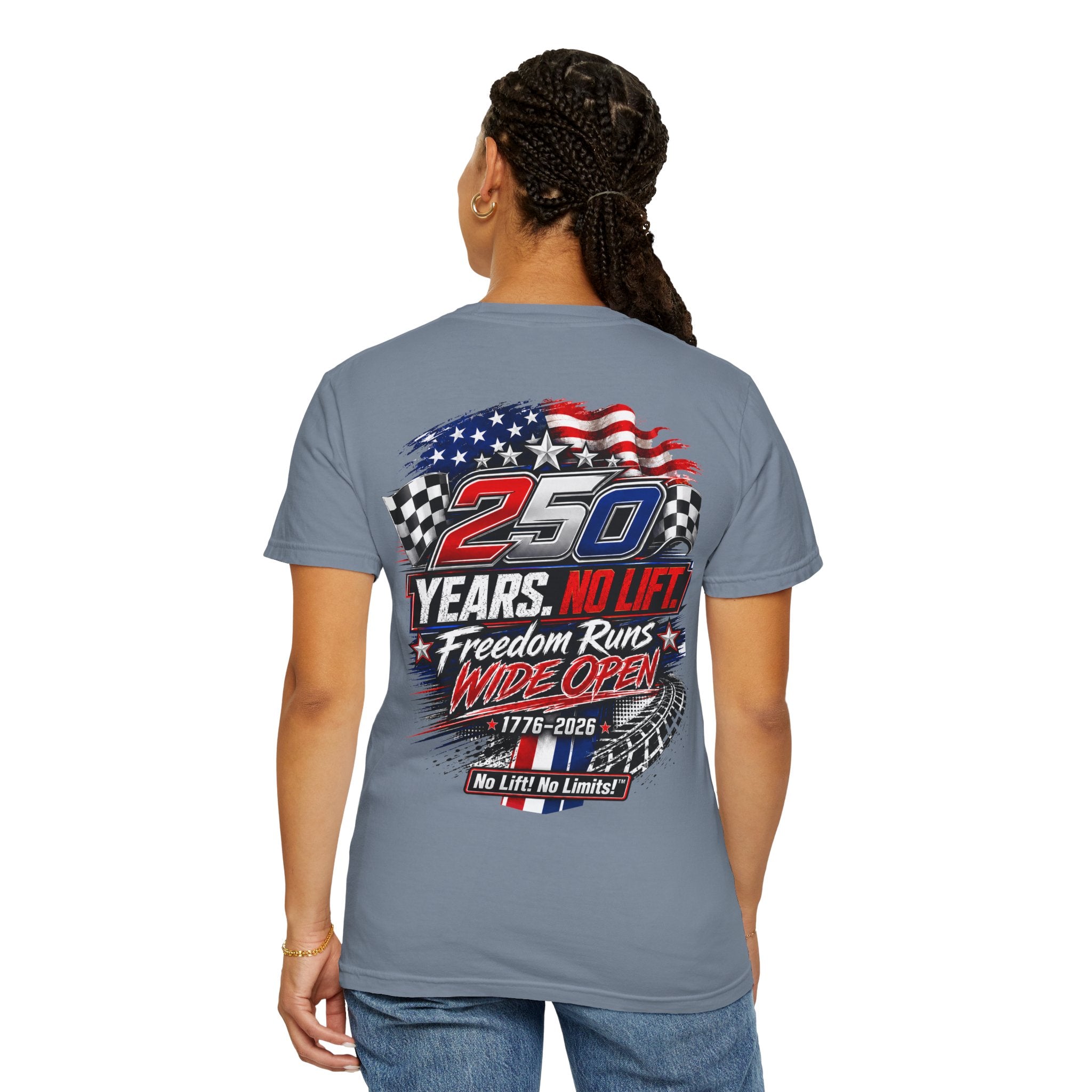 Patriotic '250 Years No Lift, No Limits' T-Shirt