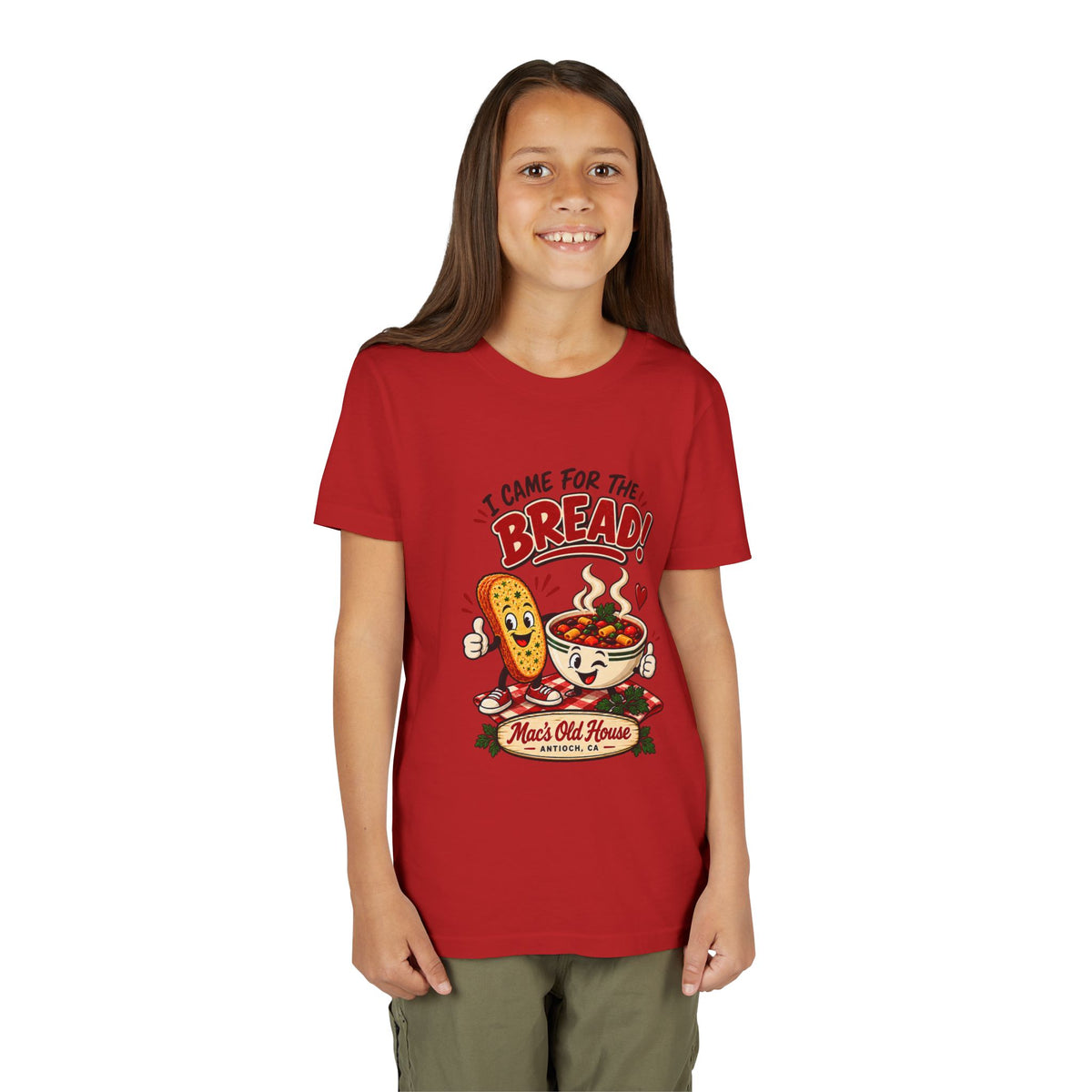 Youth Tee - "I Came for the Bread" Soup & Bread Kids T-Shirt
