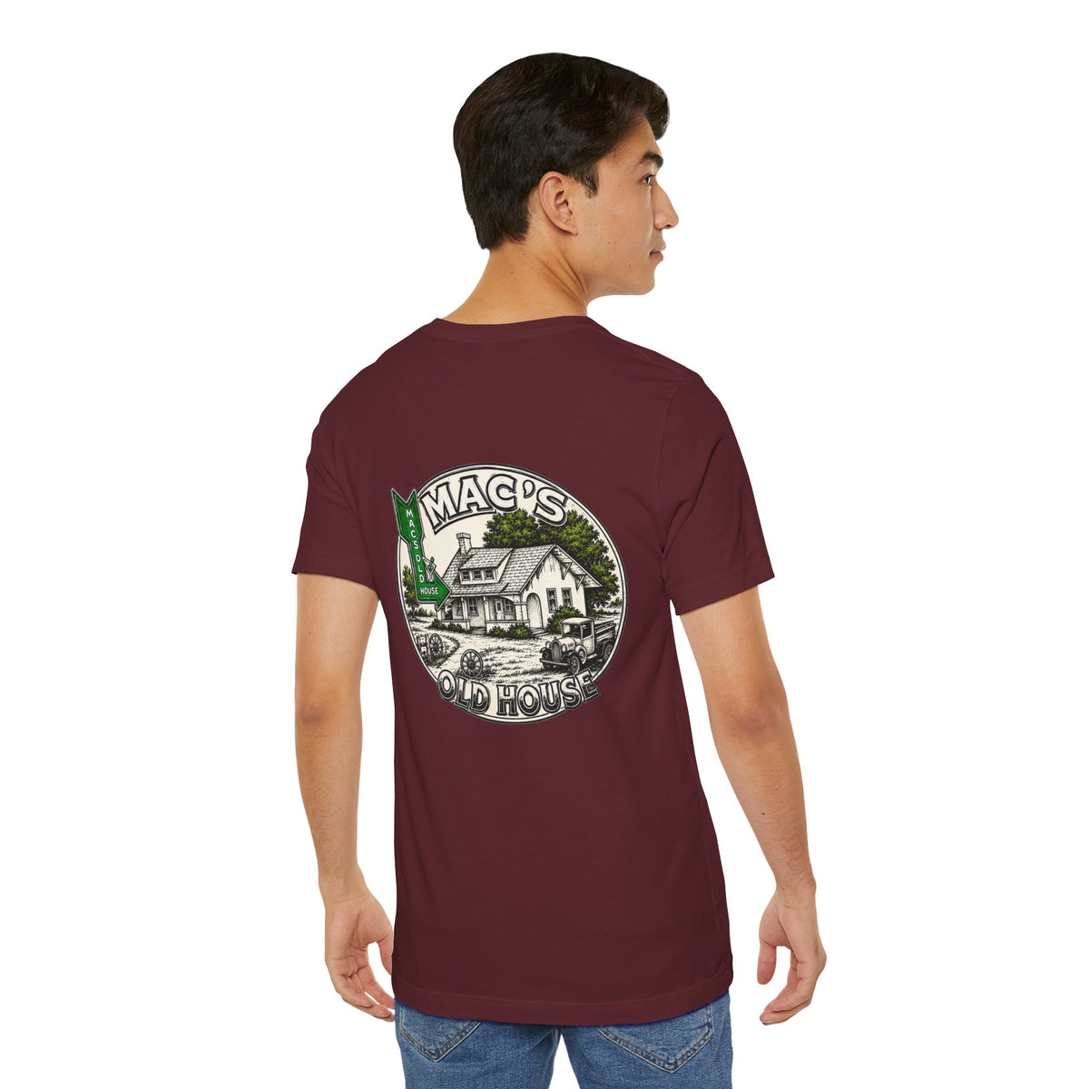 Mac's Old House Tee — Vintage Country House Graphic T-Shirt
