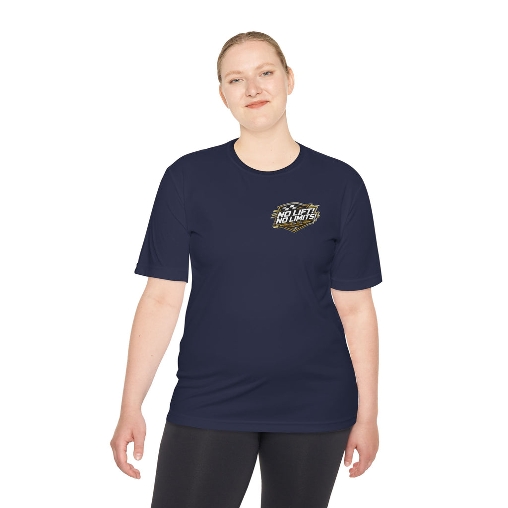 No Lift! No Limits!™ Relentless Gold Motorsport Tee
