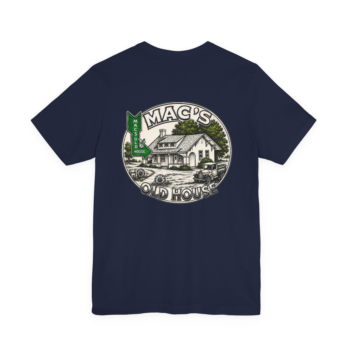 Mac's Old House Tee — Vintage Country House Graphic T-Shirt