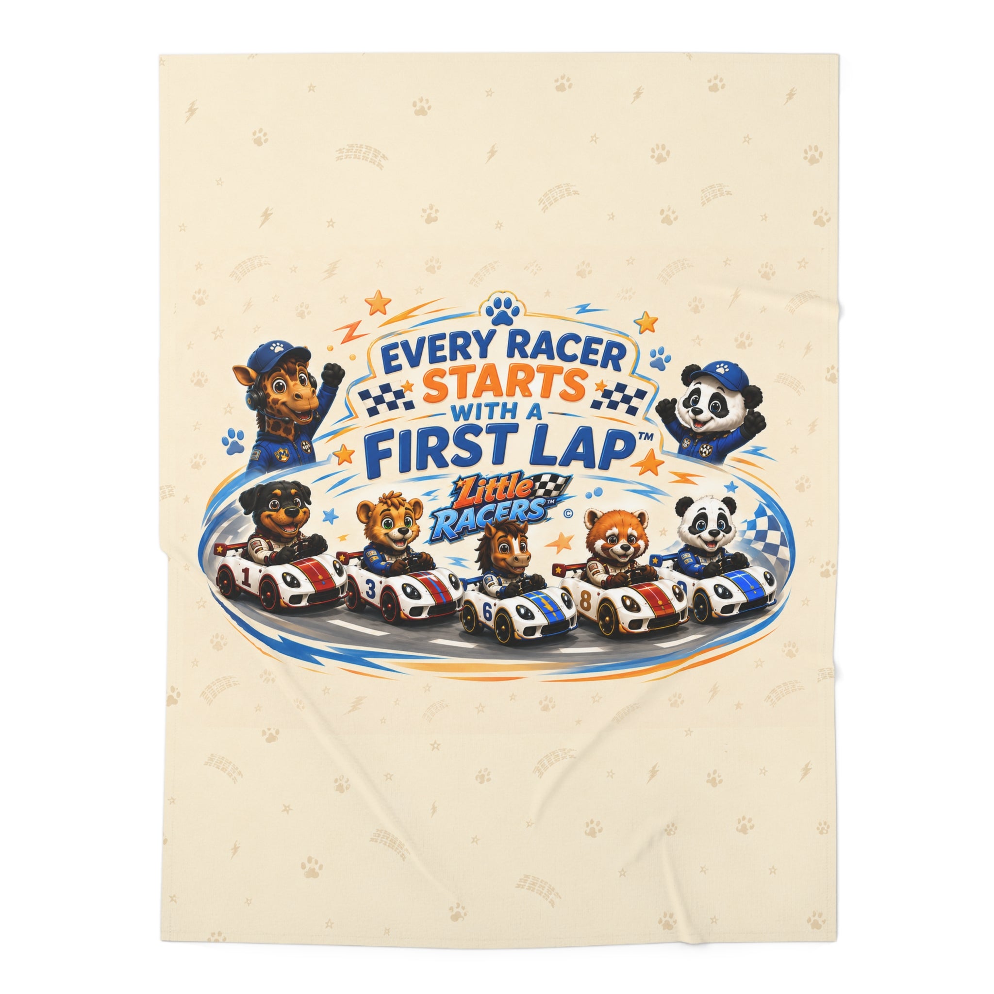 Little Racers™ Baby Swaddle Blanket – Every Racer Starts With a First Lap™