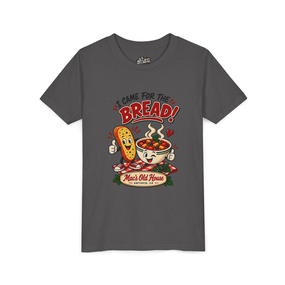 Youth Tee - "I Came for the Bread" Soup & Bread Kids T-Shirt