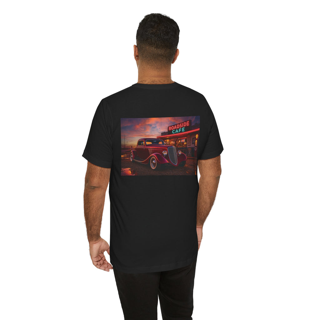 Classic Car Tee – 'No Limits' Retro Roadside Café Graphic Shirt