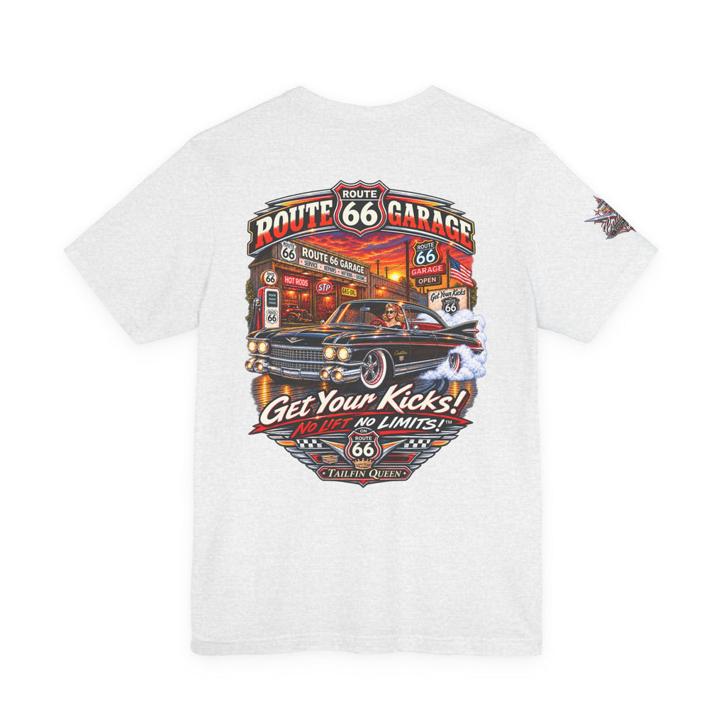 Cadillac Tailfin T-Shirt – 1950s Classic Car Graphic Tee | Route 66 Garage