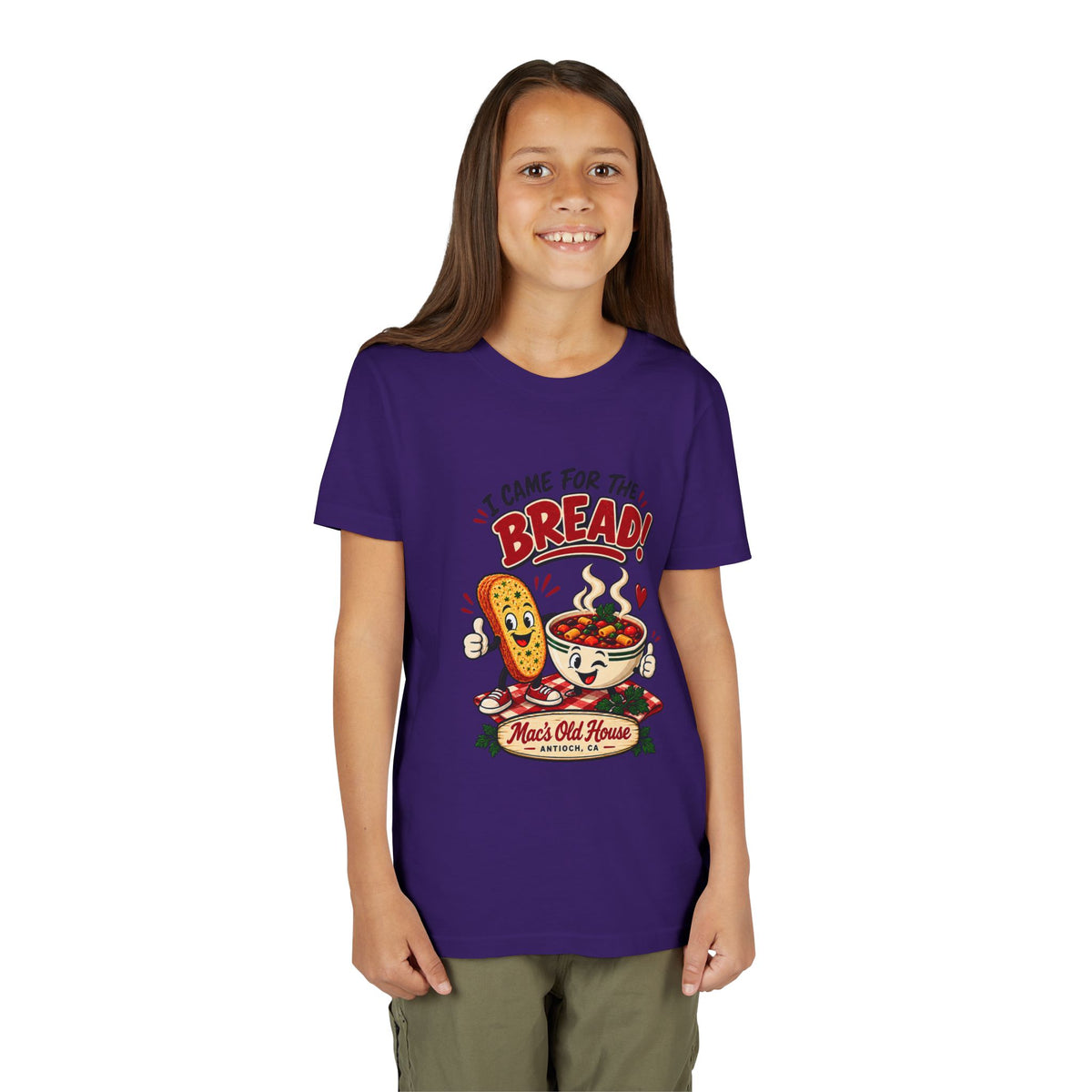 Youth Tee - "I Came for the Bread" Soup & Bread Kids T-Shirt
