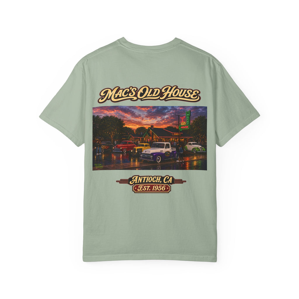 Mac's Old House Antioch CA Vintage T-Shirt — Retro Diner Night Scene (Est. 1956)