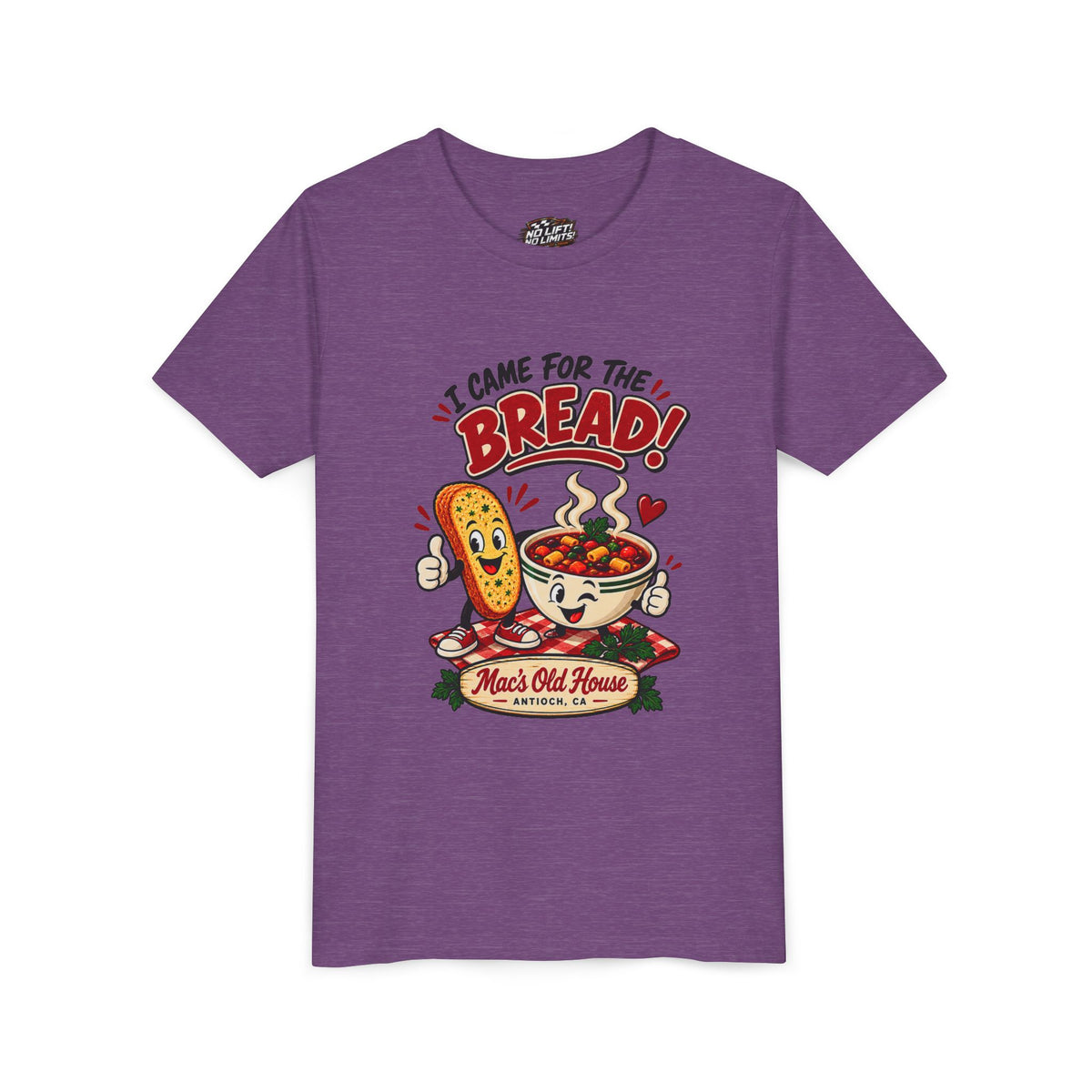 Youth Tee - "I Came for the Bread" Soup & Bread Kids T-Shirt