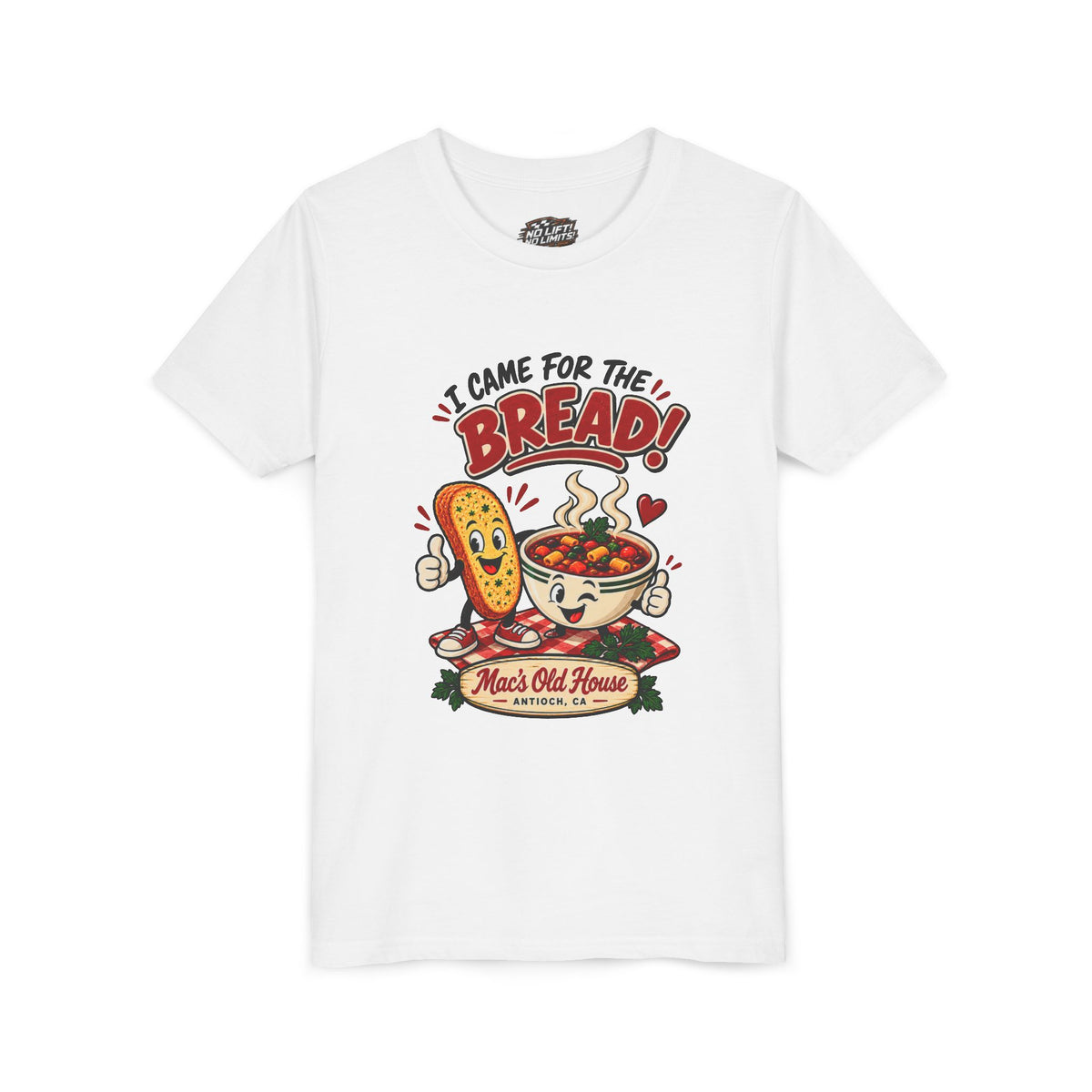 Youth Tee - "I Came for the Bread" Soup & Bread Kids T-Shirt