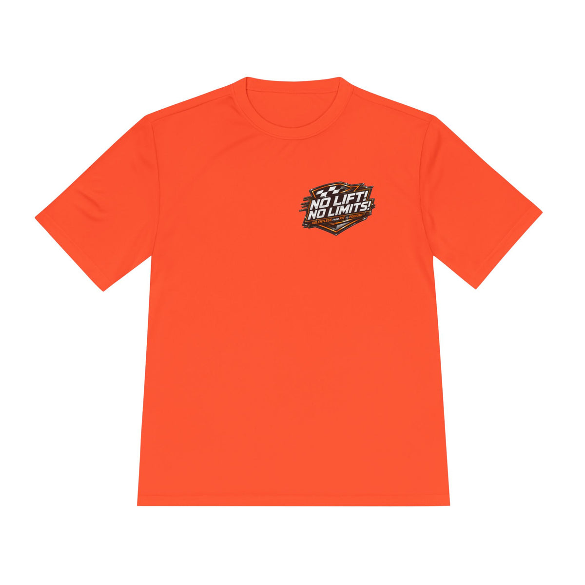 Racing Tee — "No Lift! No Limits!" Sports Car Graphic Moisture-Wicking Shirt