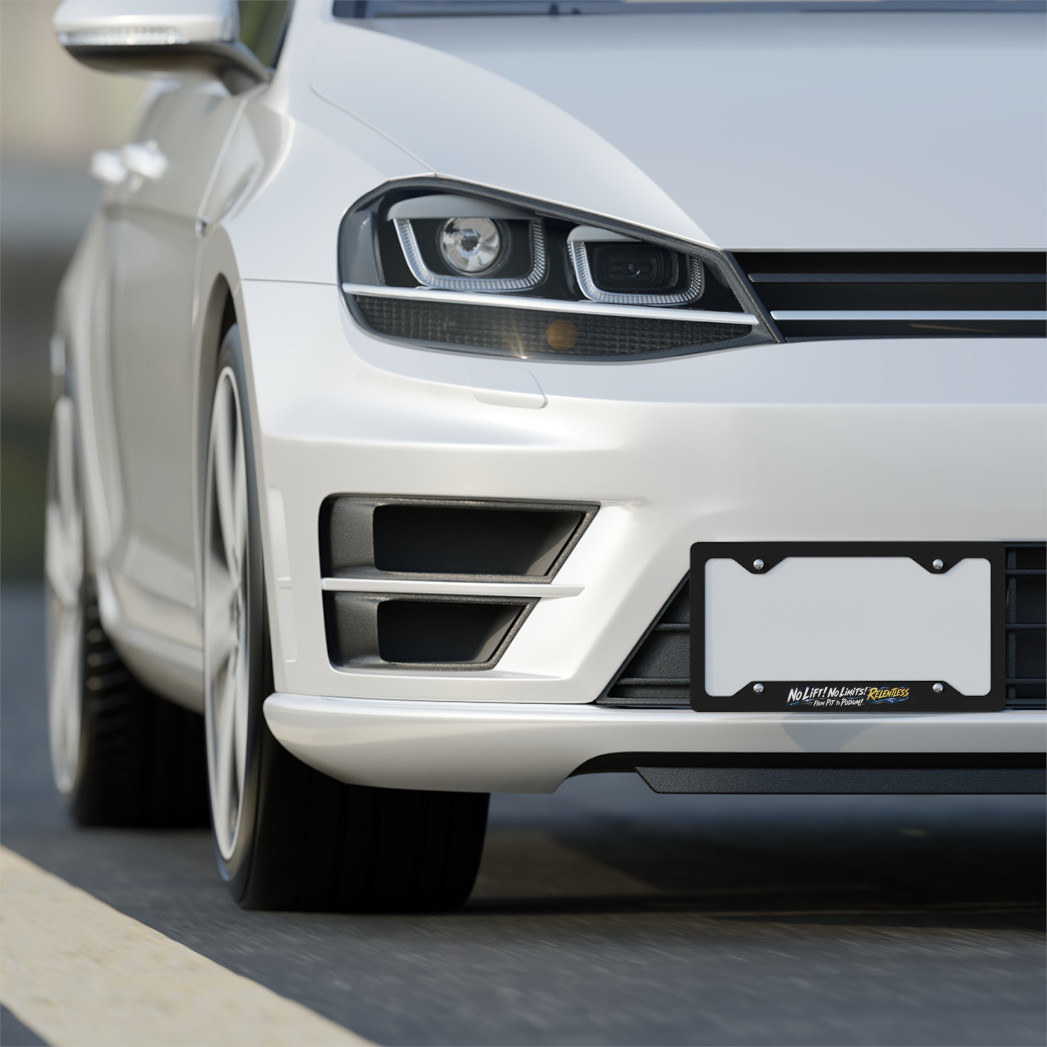 No Lift! No Limits!™ Relentless License Plate Frame