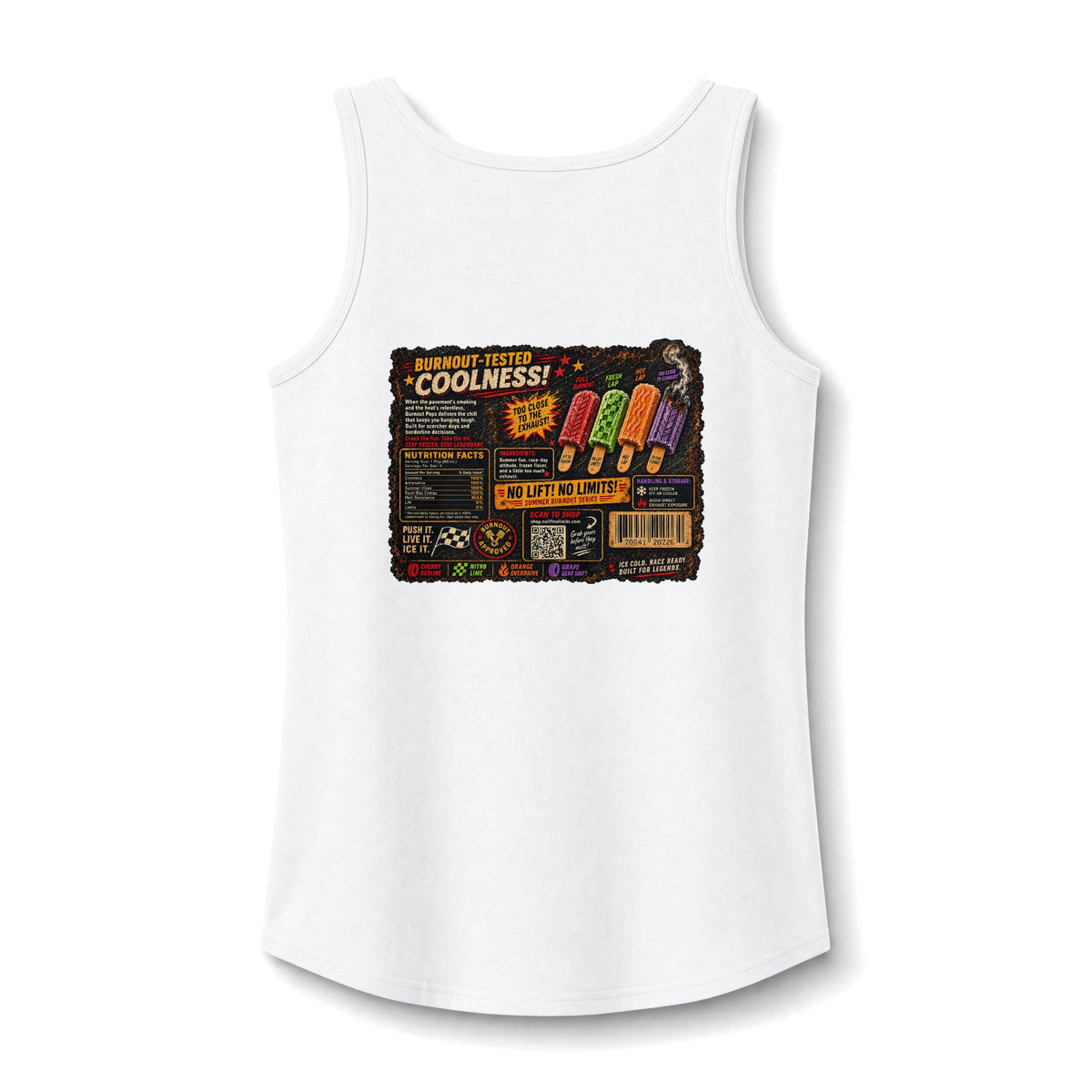 Burnout Pops Retro Ice Pop Graphic Tank Top
