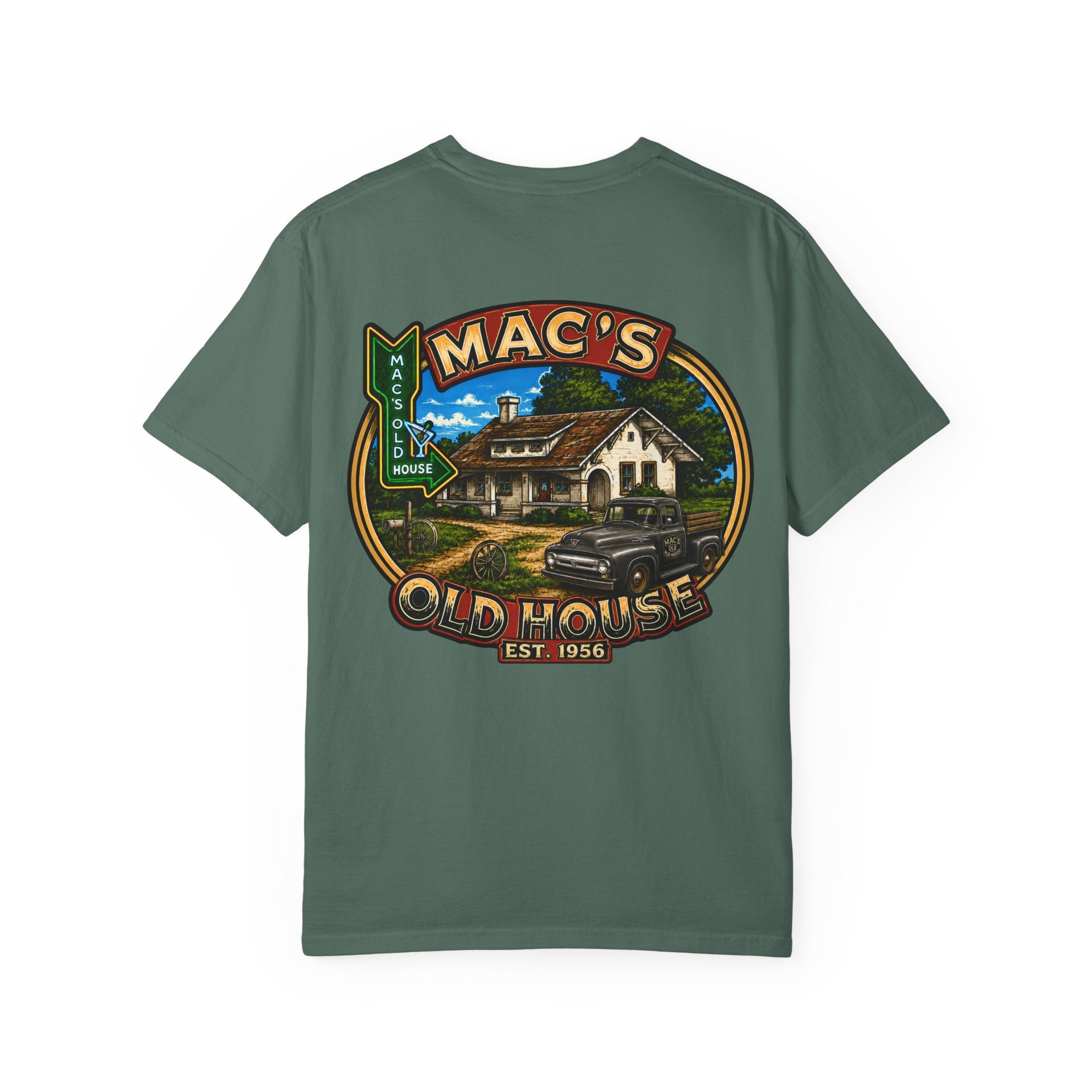 Mac's Old House Vintage T-Shirt — Retro Roadside Diner Graphic Tee