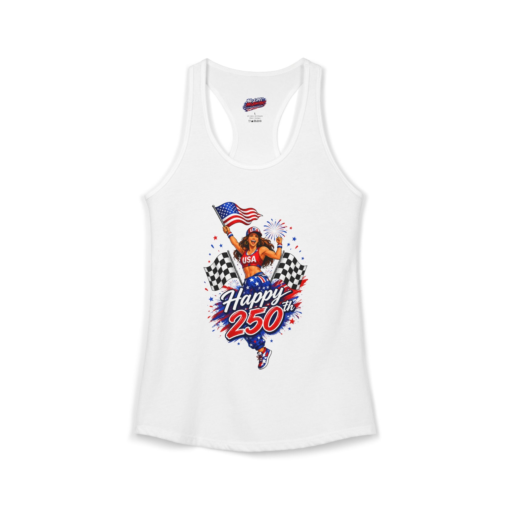 No Lift No Limits™ Happy 250th Racerback Tank