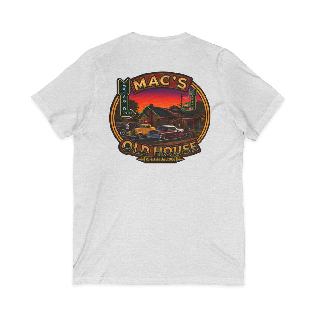 Mac’s Old House Re-Established 2026  V-Neck Tee