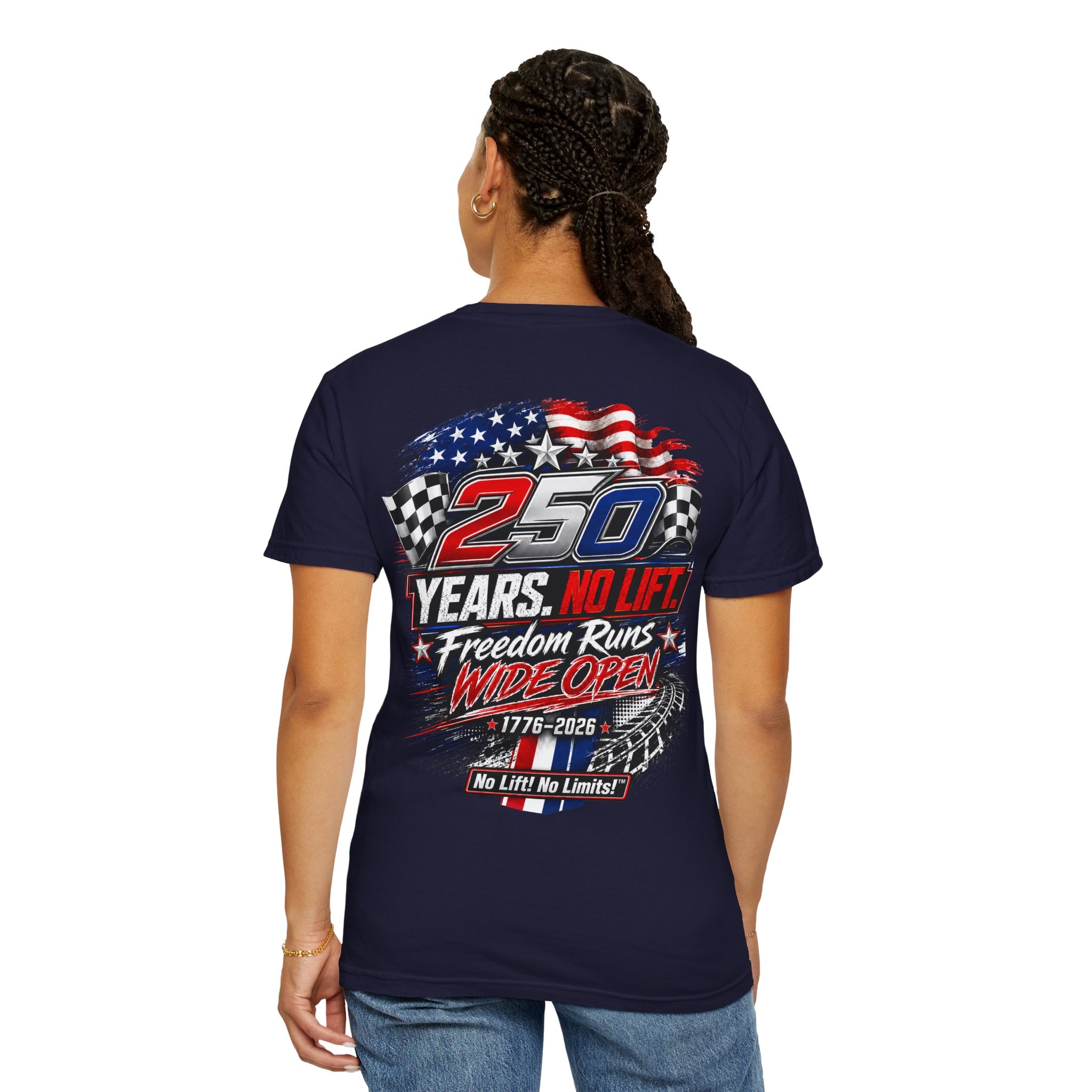Patriotic '250 Years No Lift, No Limits' T-Shirt