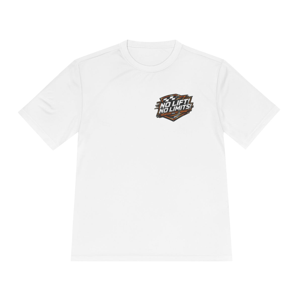 Racing Tee — "No Lift! No Limits!" Sports Car Graphic Moisture-Wicking Shirt