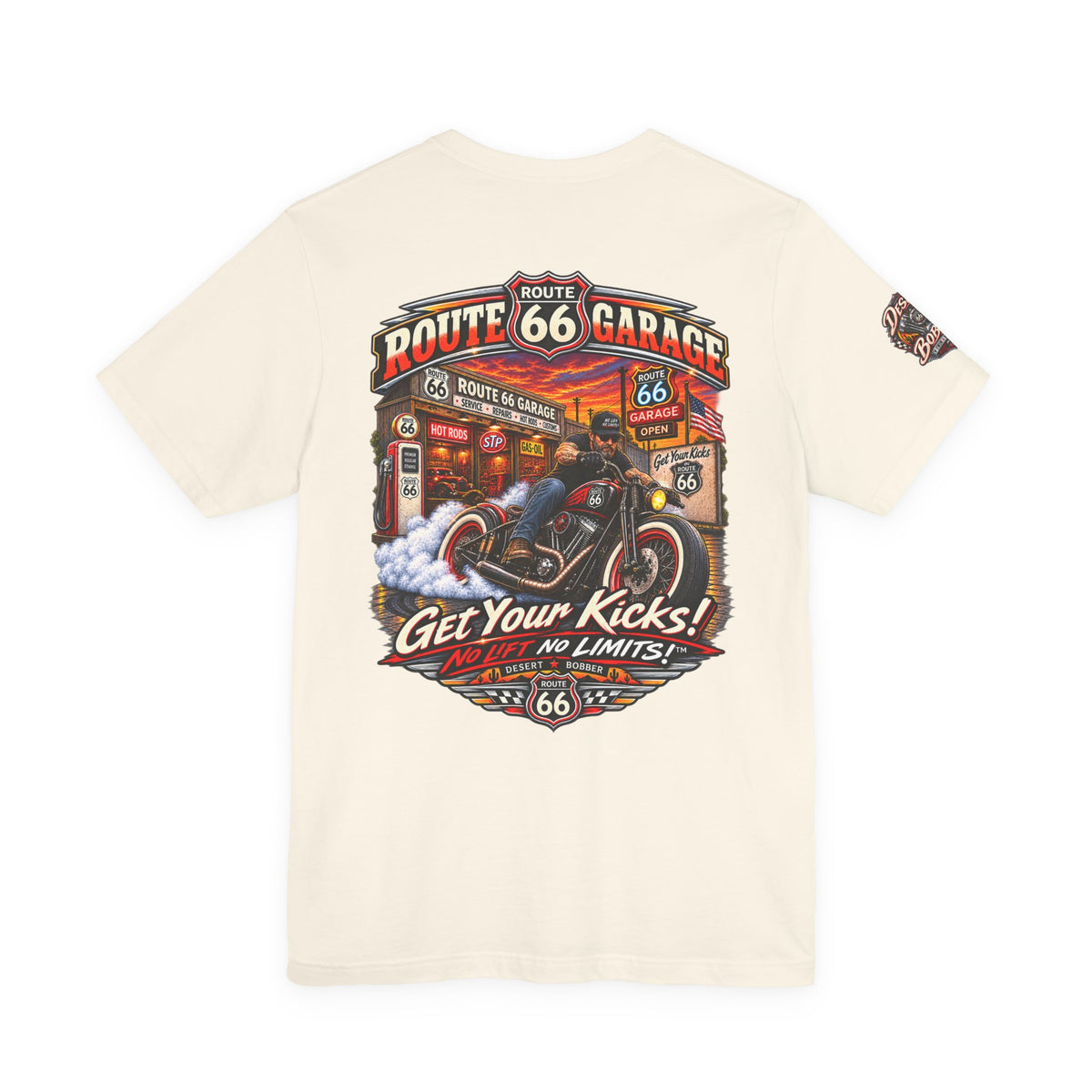 Bobber Motorcycle T-Shirt – Custom Vintage Bike Graphic Tee | Route 66 Garage