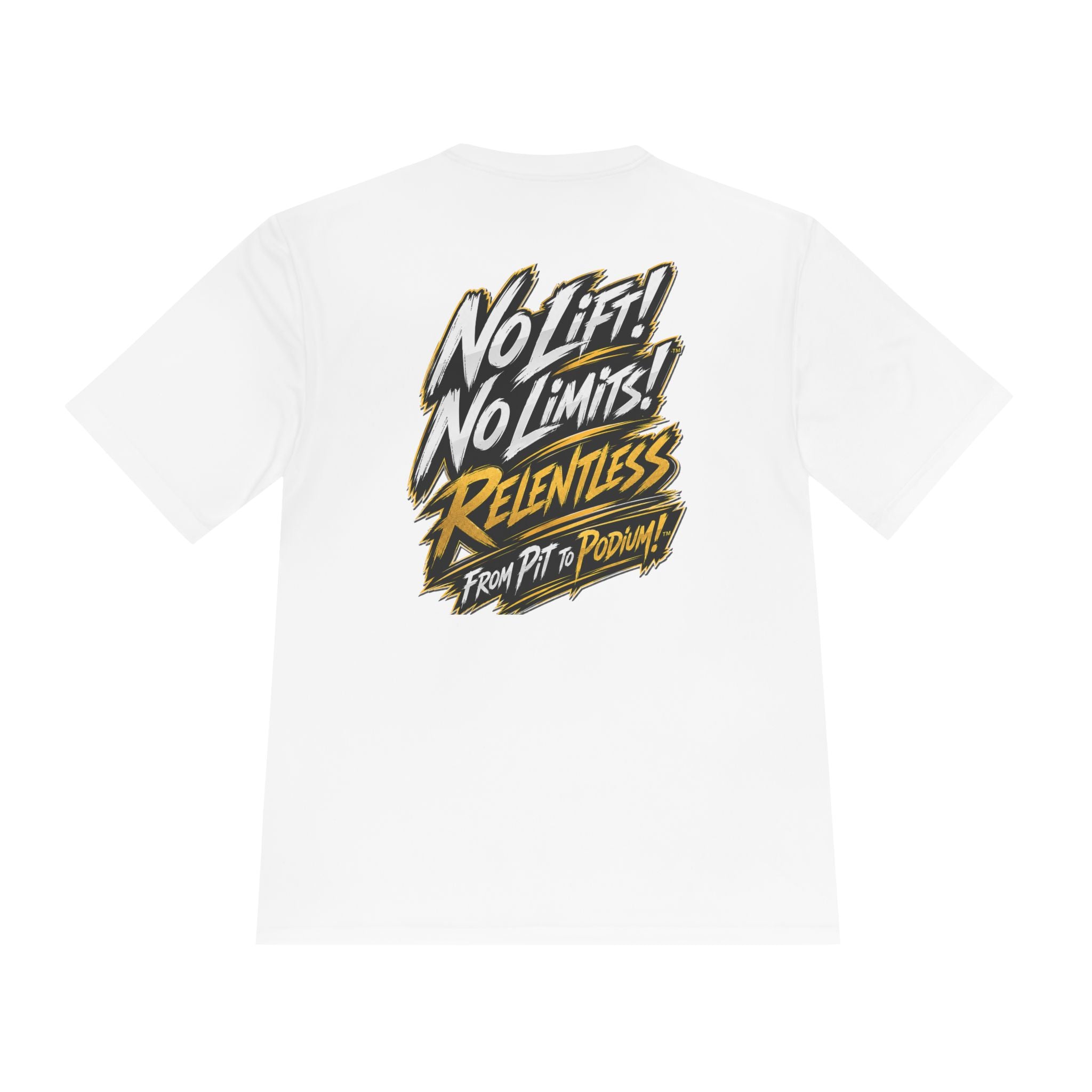 No Lift! No Limits!™ Relentless Gold Motorsport Tee