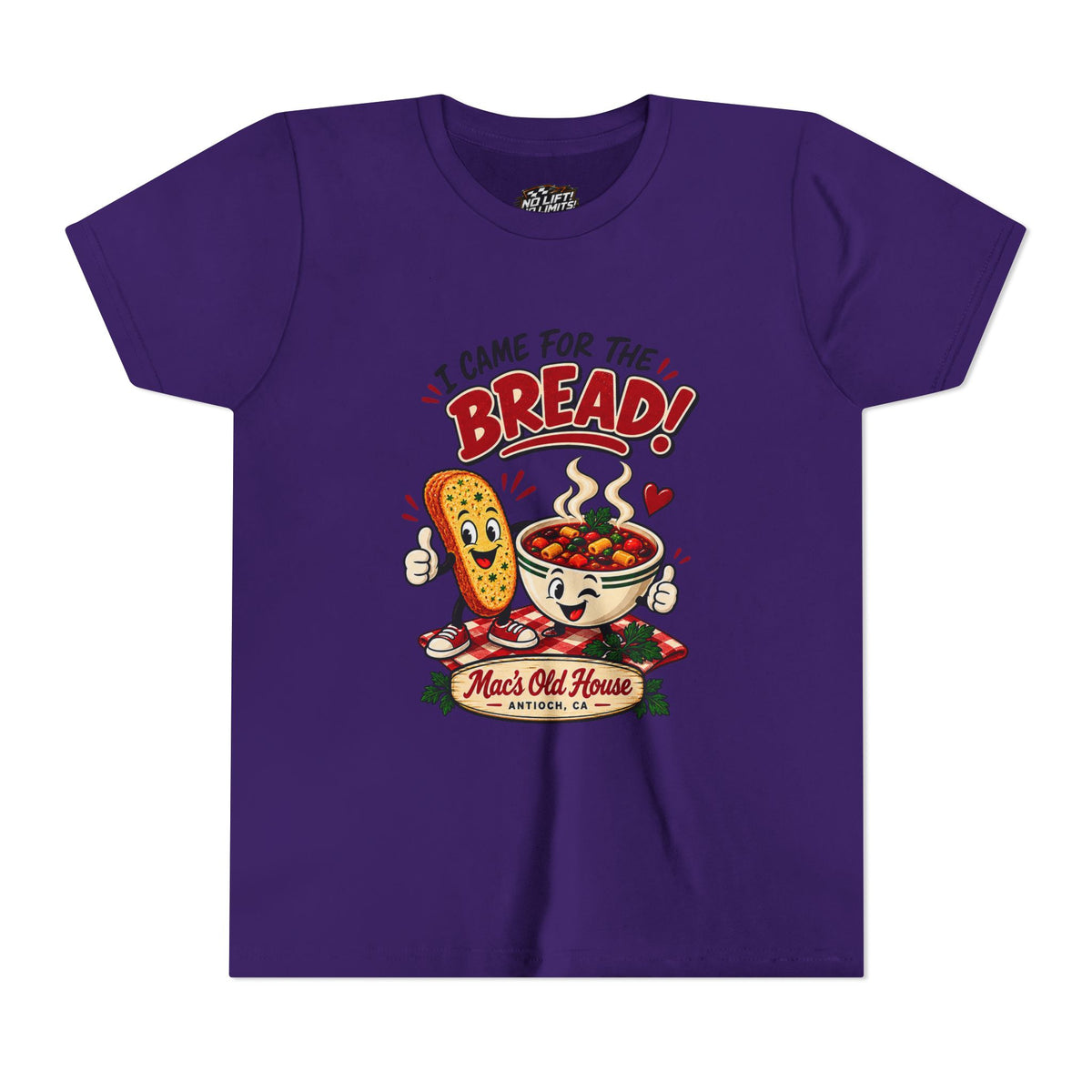Youth Tee - "I Came for the Bread" Soup & Bread Kids T-Shirt