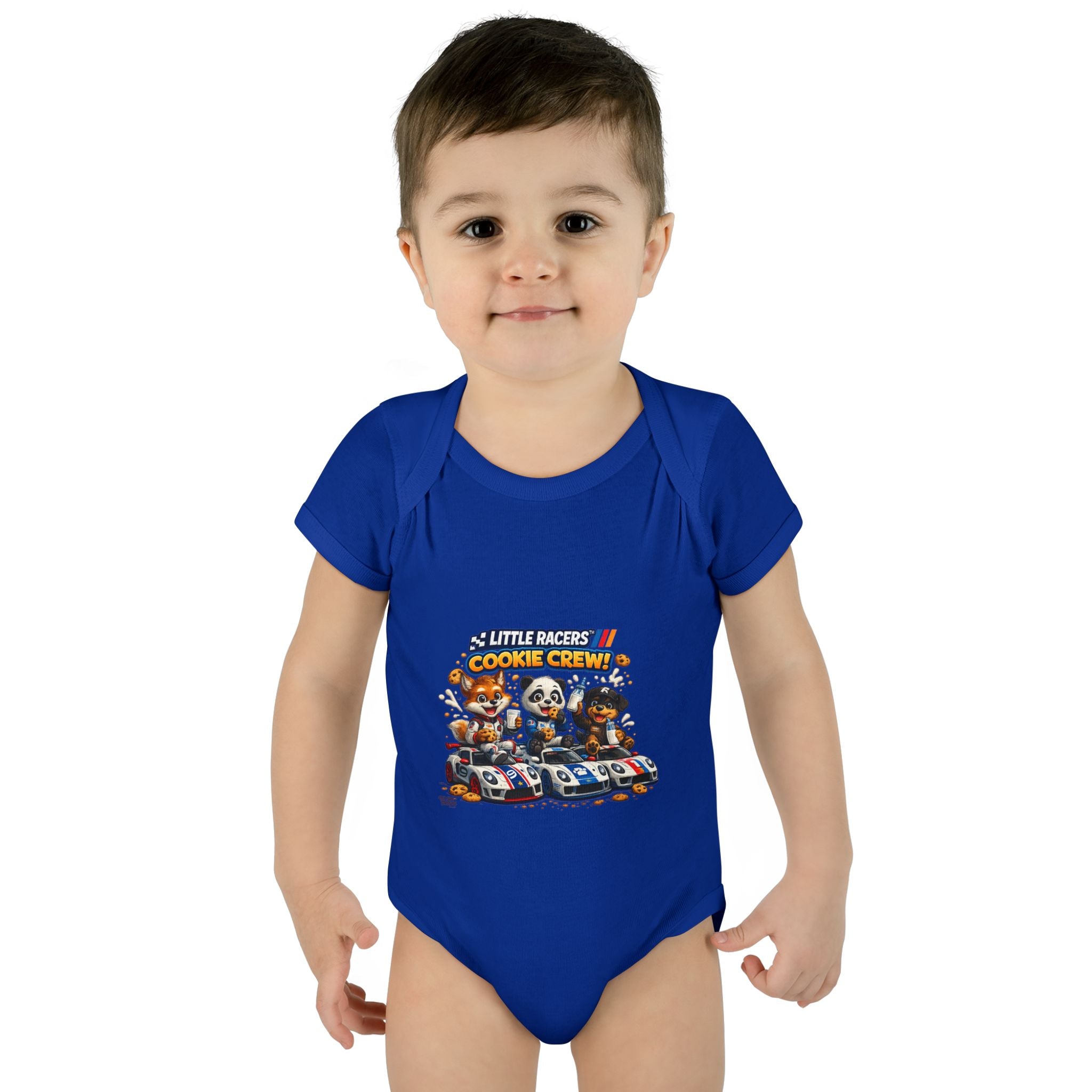 Limited Release: Little Racers Cookie Crew! Infant Racing Crew Bodysuit