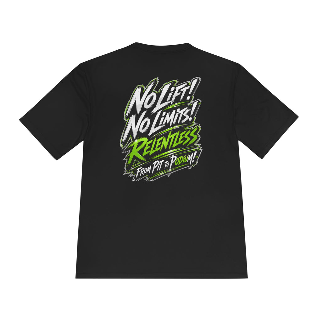 No Lift! No Limits!™ Relentless Green Back Print Tee