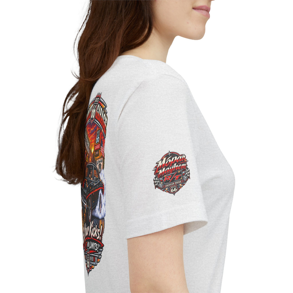 Classic Mopar Muscle Car T-Shirt – Black & Red R/T Graphic Tee | Route 66 Garage