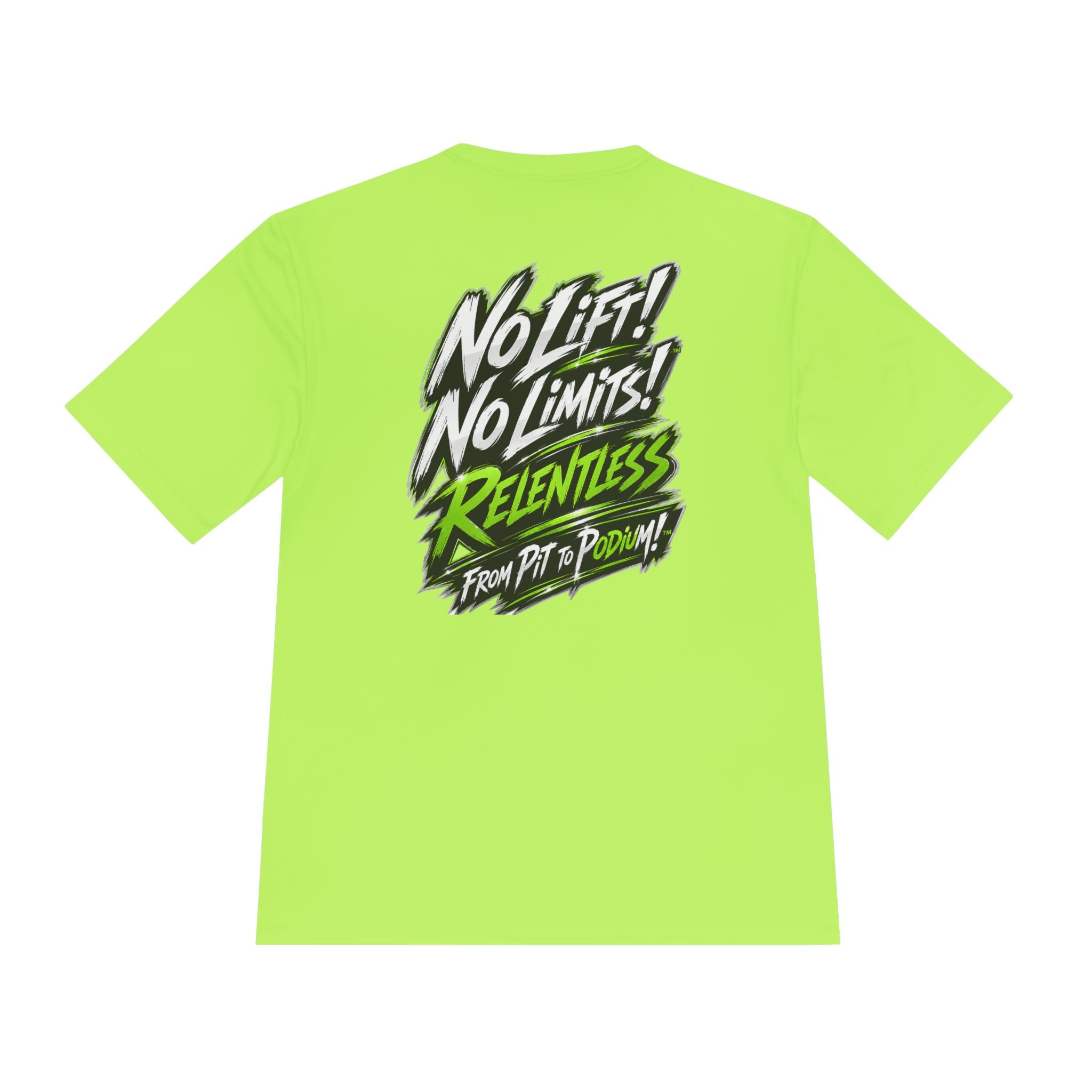 No Lift! No Limits!™ Relentless Green Back Print Tee