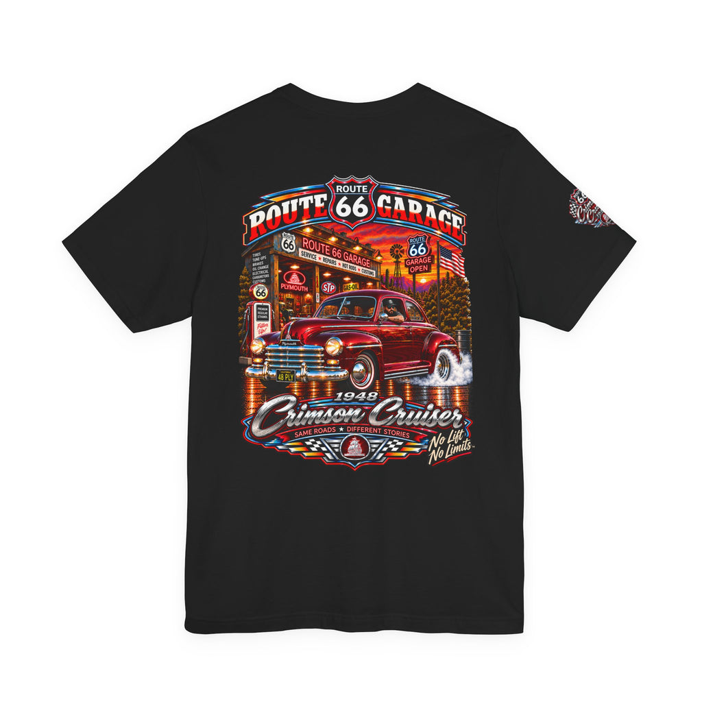 Crimson Cruiser | 1948 Plymouth Route 66 Garage Tee