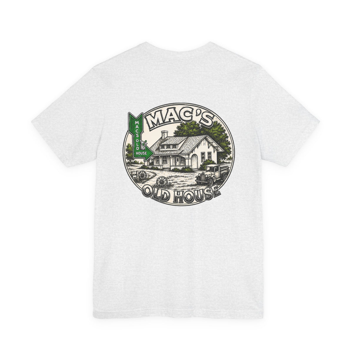 Mac's Old House Tee — Vintage Country House Graphic T-Shirt