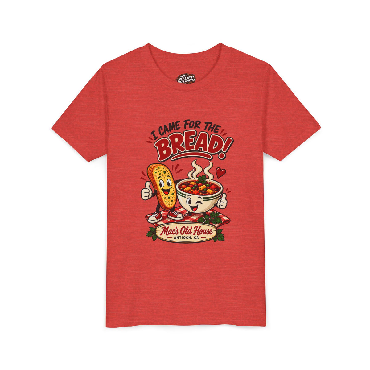 Youth Tee - "I Came for the Bread" Soup & Bread Kids T-Shirt