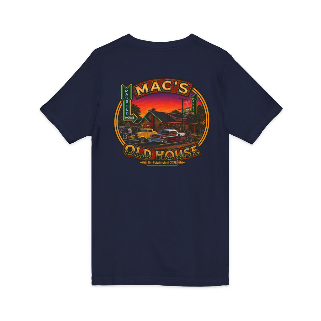 Mac’s Old House Re-Established 2026  V-Neck Tee