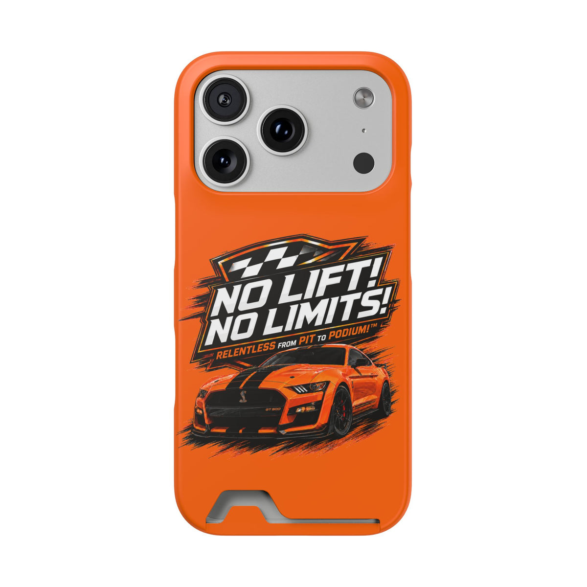 No Lift! No Limits!™ Orange Motorsport iPhone Case