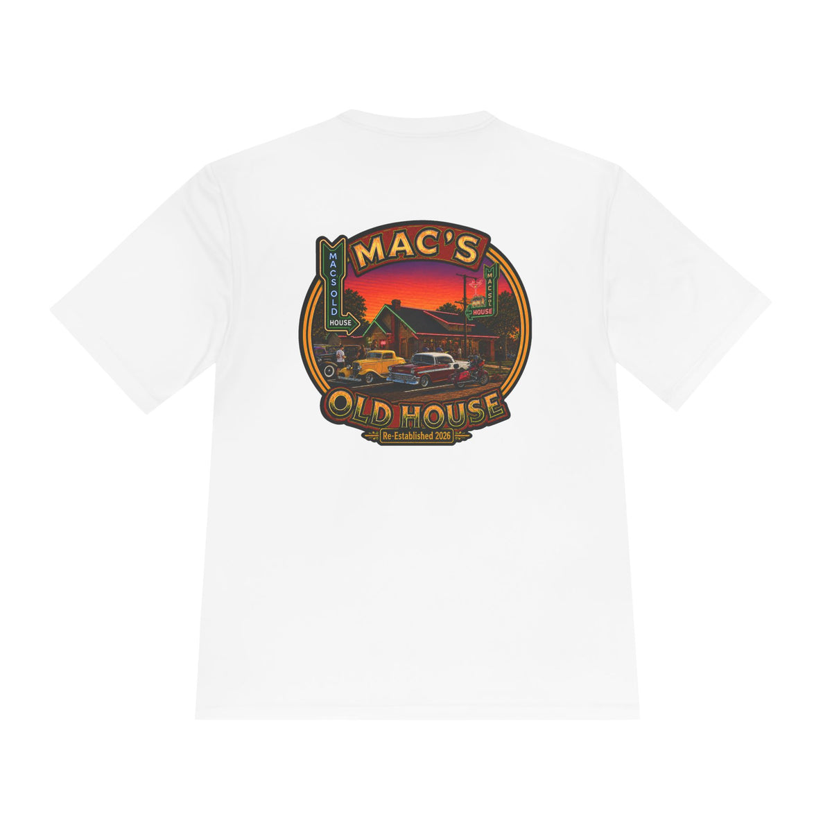 T-Shirt — 'Mac’s Old House' Vintage Scenic Logo Tee
