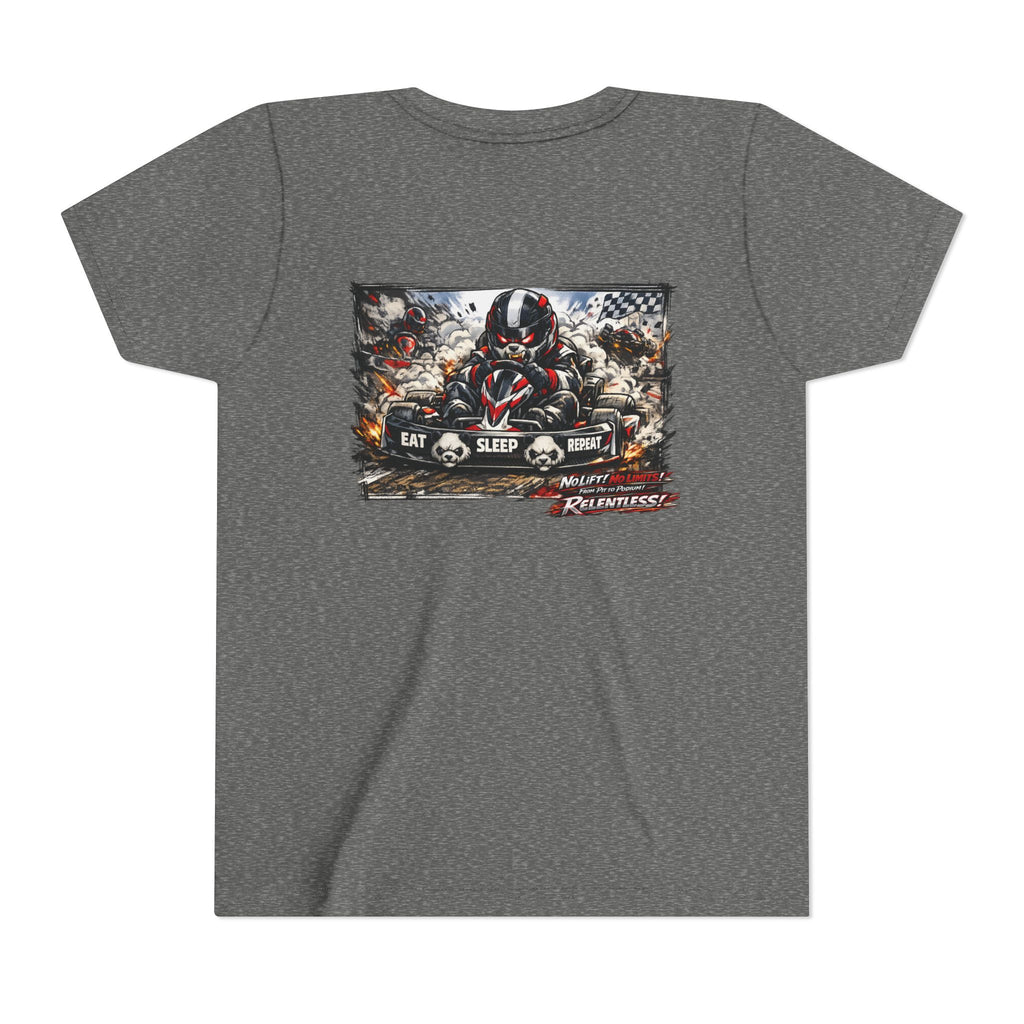 Youth Tee — Eat. Sleep. Race. Repeat. Panda Kart Racing Tee