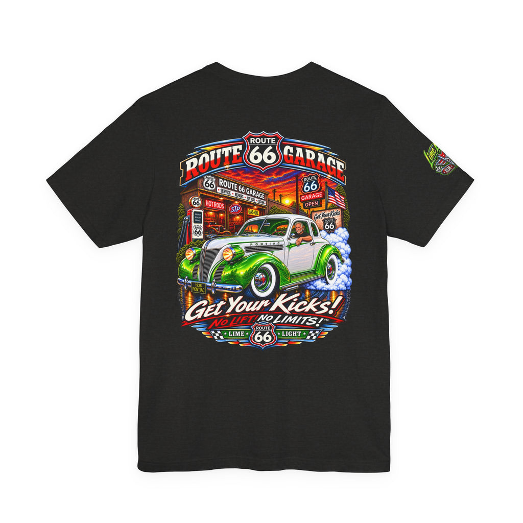 Classic Car T-Shirt – Get Your Kicks Route 66 Graphic Tee | Route 66 Garage