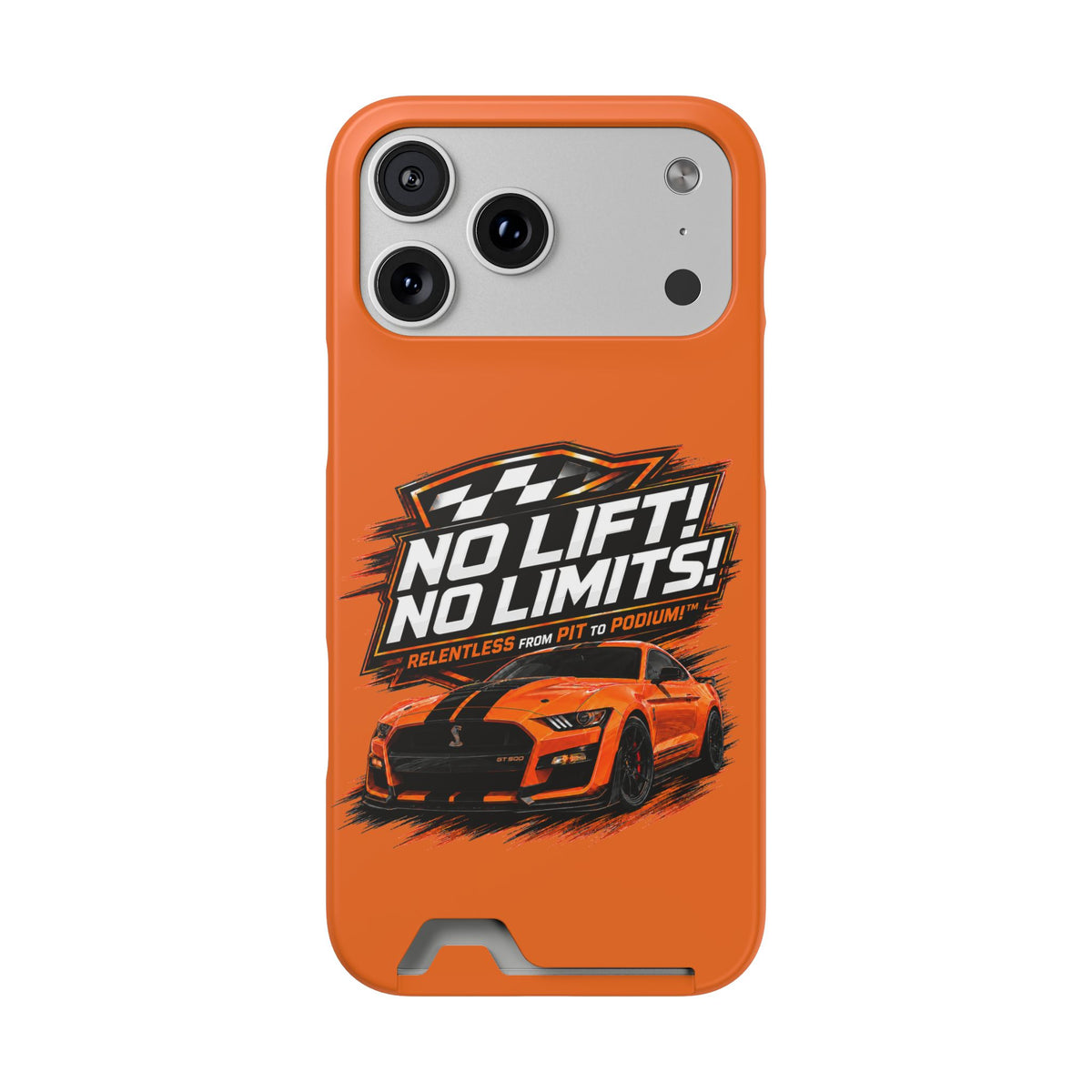 No Lift! No Limits!™ Orange Motorsport iPhone Case
