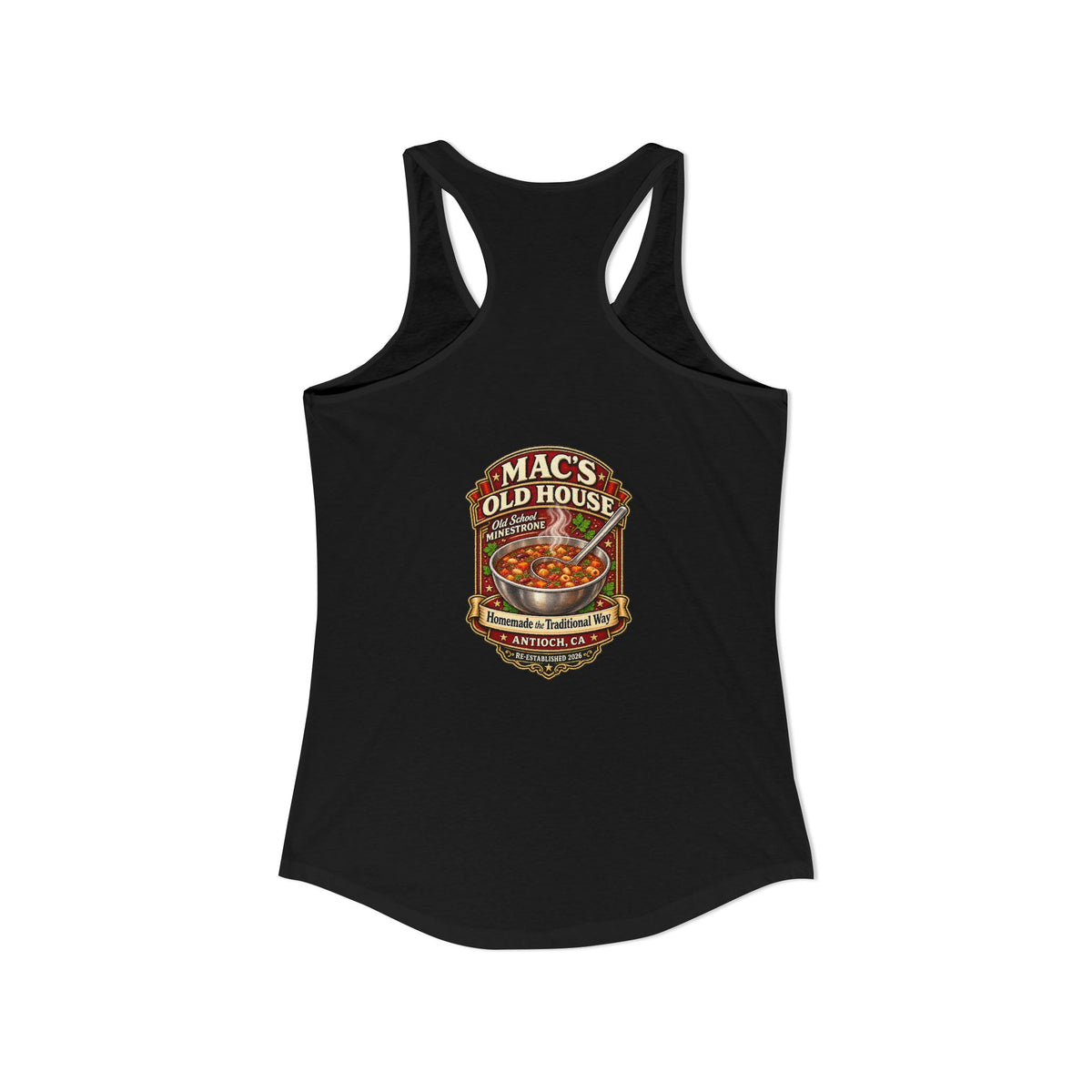 Mac’s Old House Old School Minestrone Women’s Racerback Tank – Antioch, CA