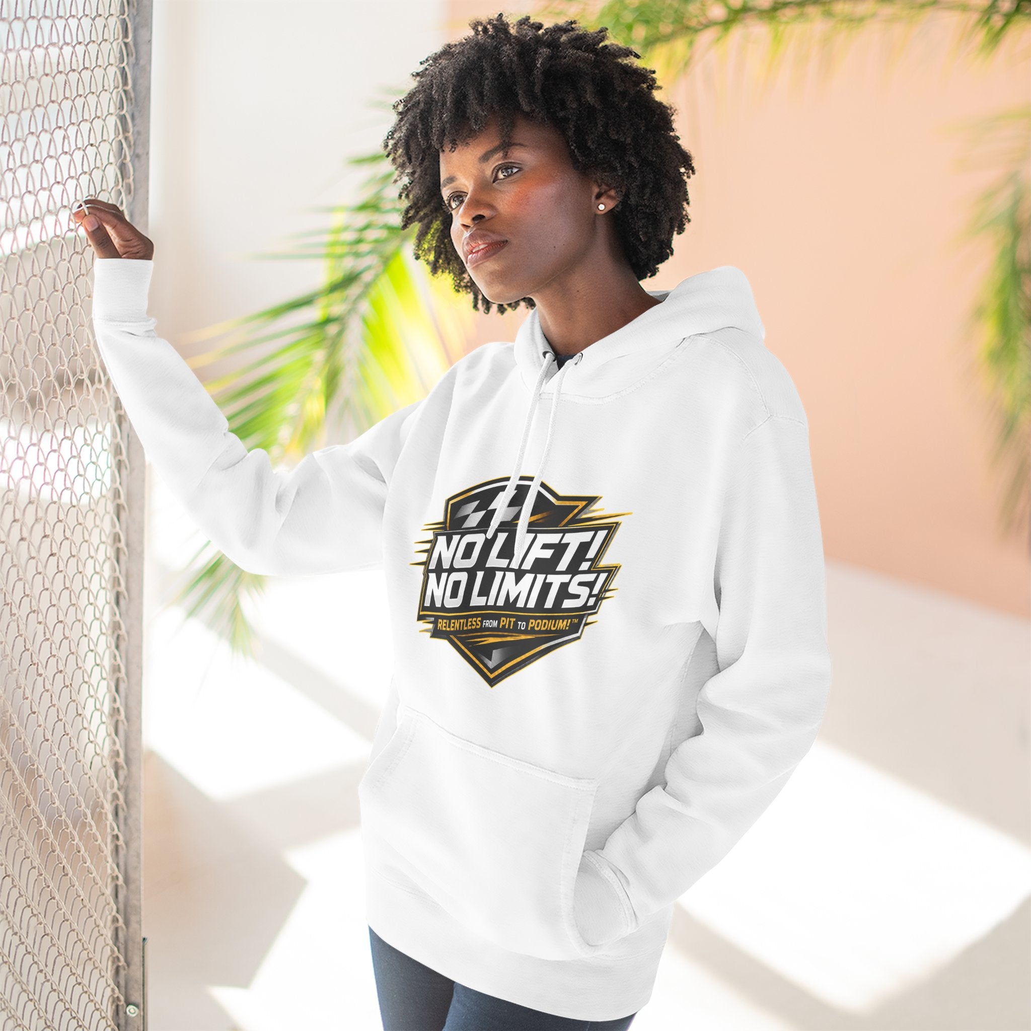 No Lift! No Limits! Relentless Hoodie — Motivational Gym Pullover