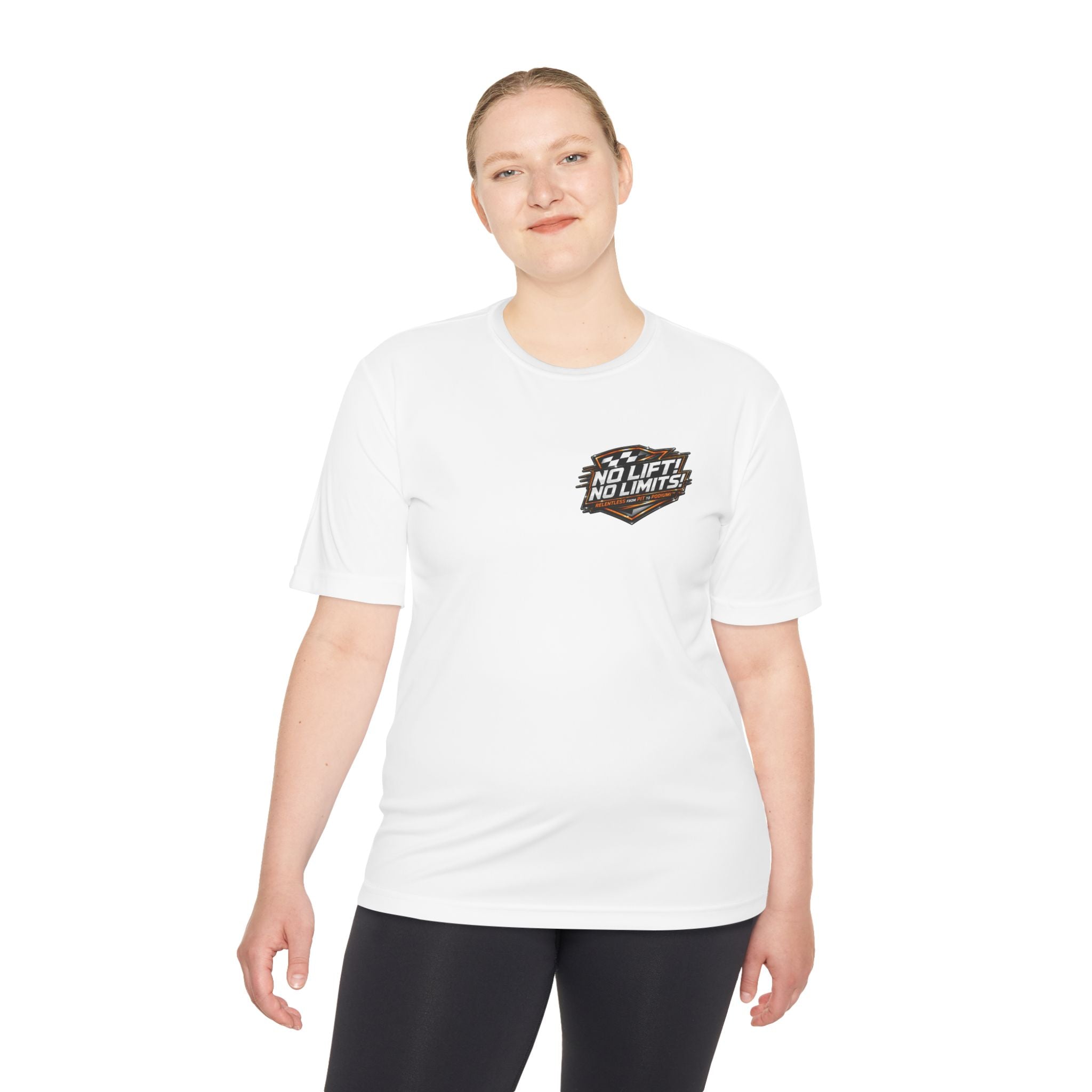Racing Tee — "No Lift! No Limits!" Sports Car Graphic Moisture-Wicking Shirt