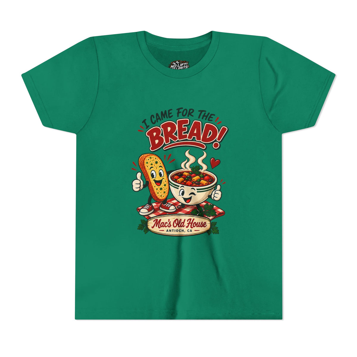 Youth Tee - "I Came for the Bread" Soup & Bread Kids T-Shirt
