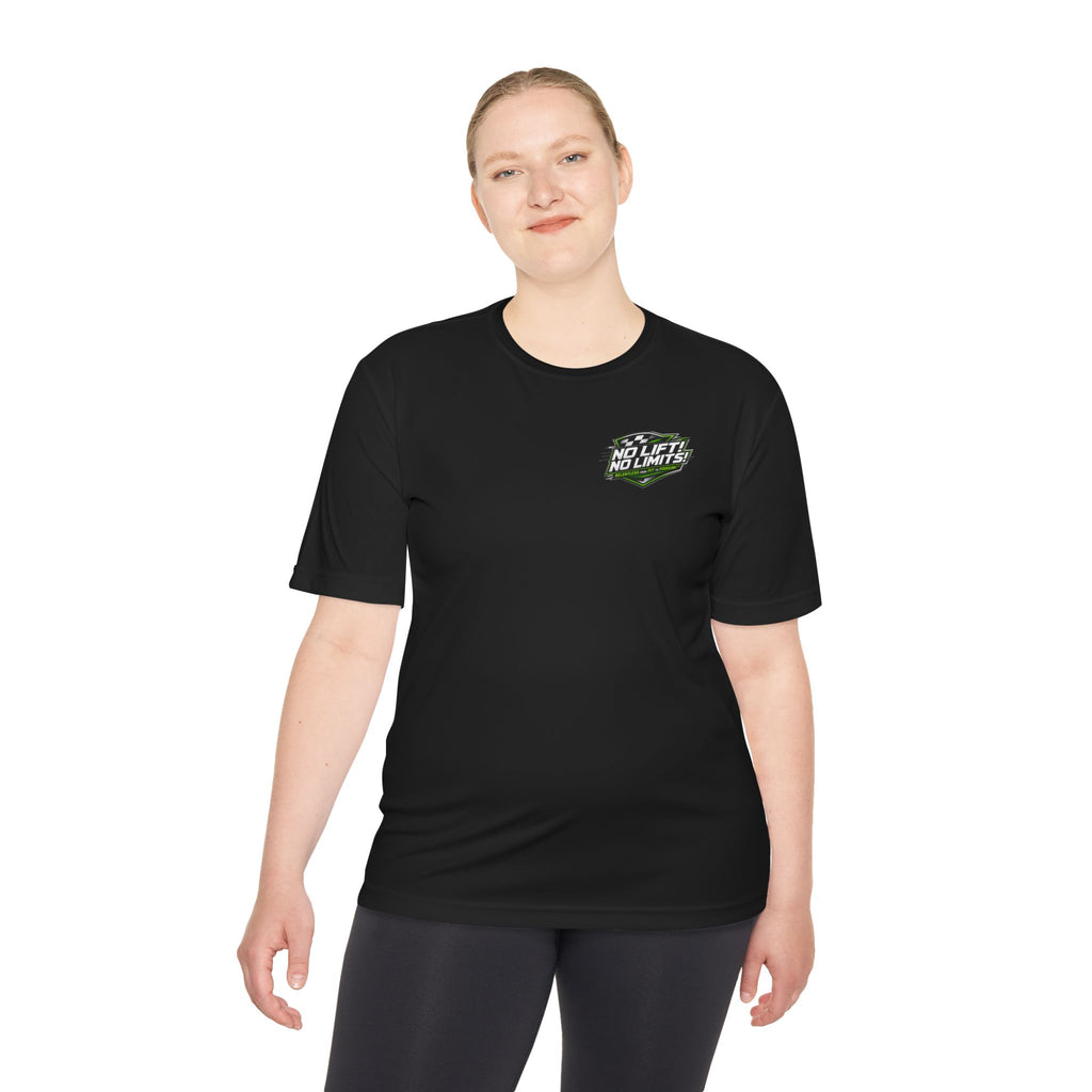 No Lift! No Limits!™ Relentless Green Back Print Tee
