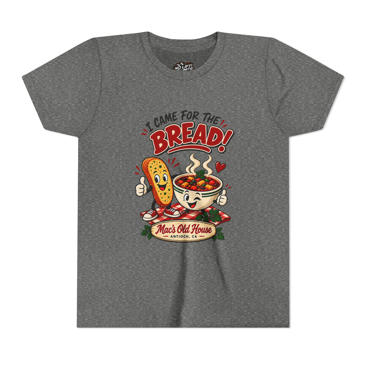 Youth Tee - "I Came for the Bread" Soup & Bread Kids T-Shirt