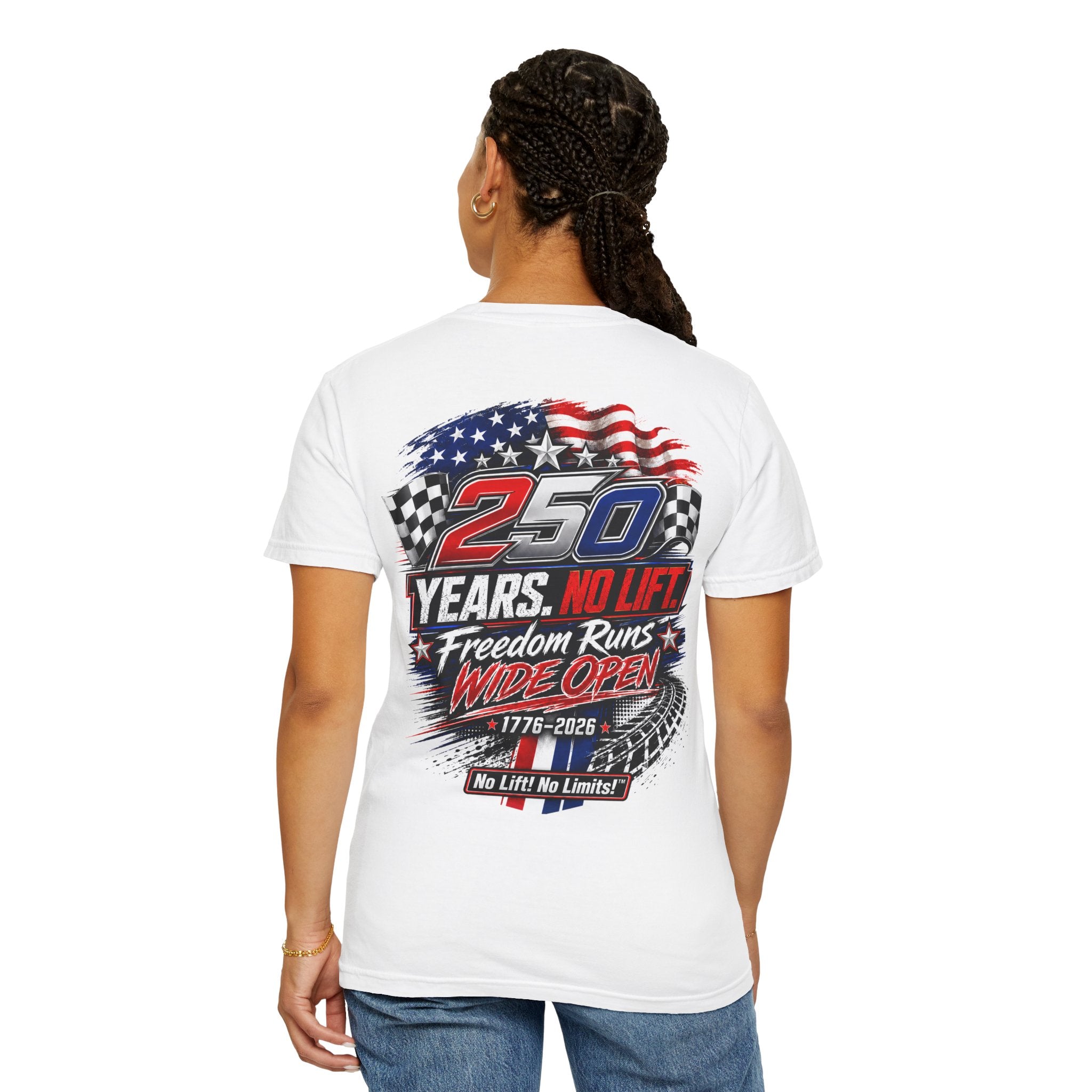Patriotic '250 Years No Lift, No Limits' T-Shirt
