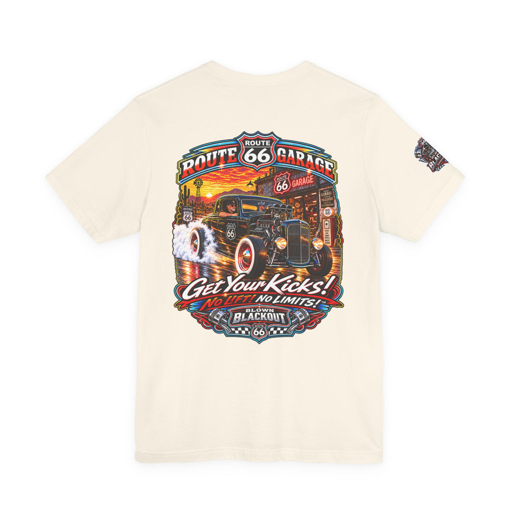 Route 66 Garage – Blown Blackout Hot Rod Tee