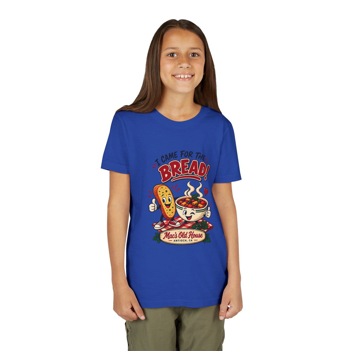 Youth Tee - "I Came for the Bread" Soup & Bread Kids T-Shirt